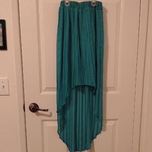 XS Hi-Low Turquoise Skirt
